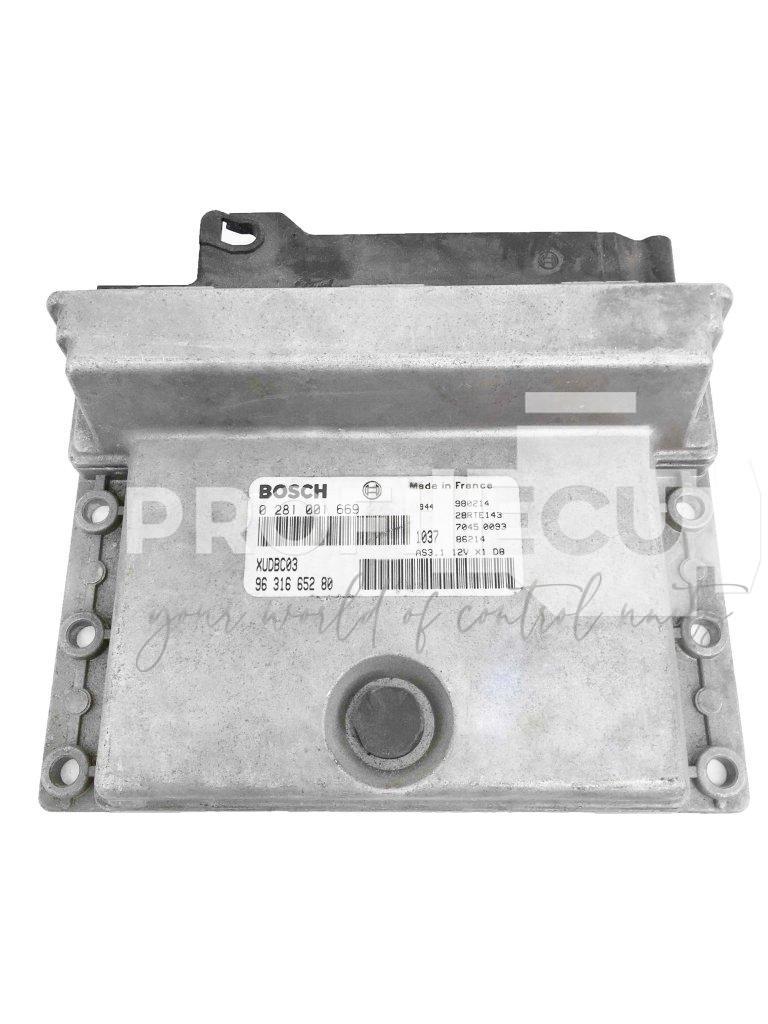 0281001669 9631665280 ECU Řídící jednotka motoru CITROEN PEUGEOT