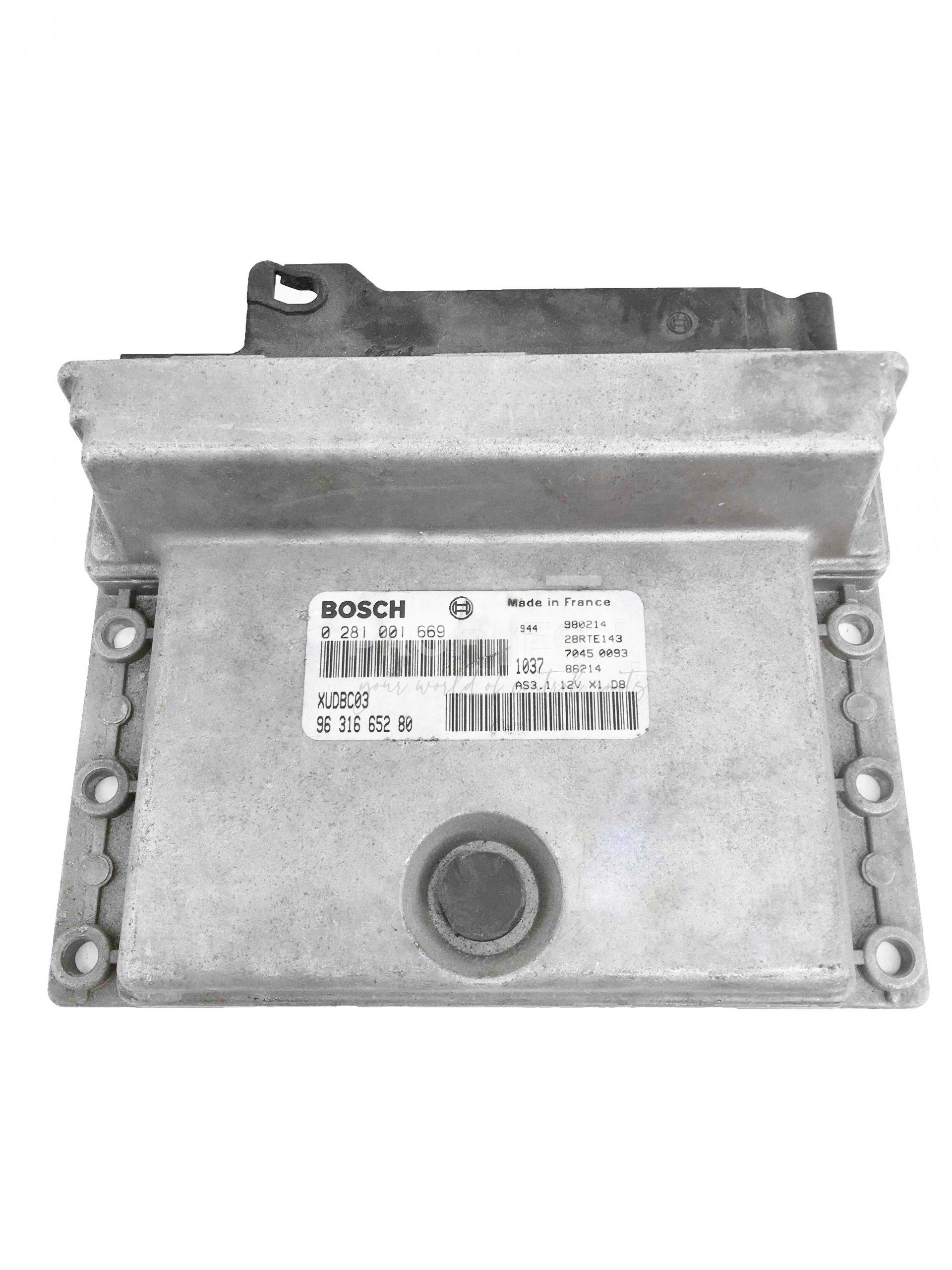 0281001669 9631665280 ECU Řídící jednotka motoru CITROEN PEUGEOT