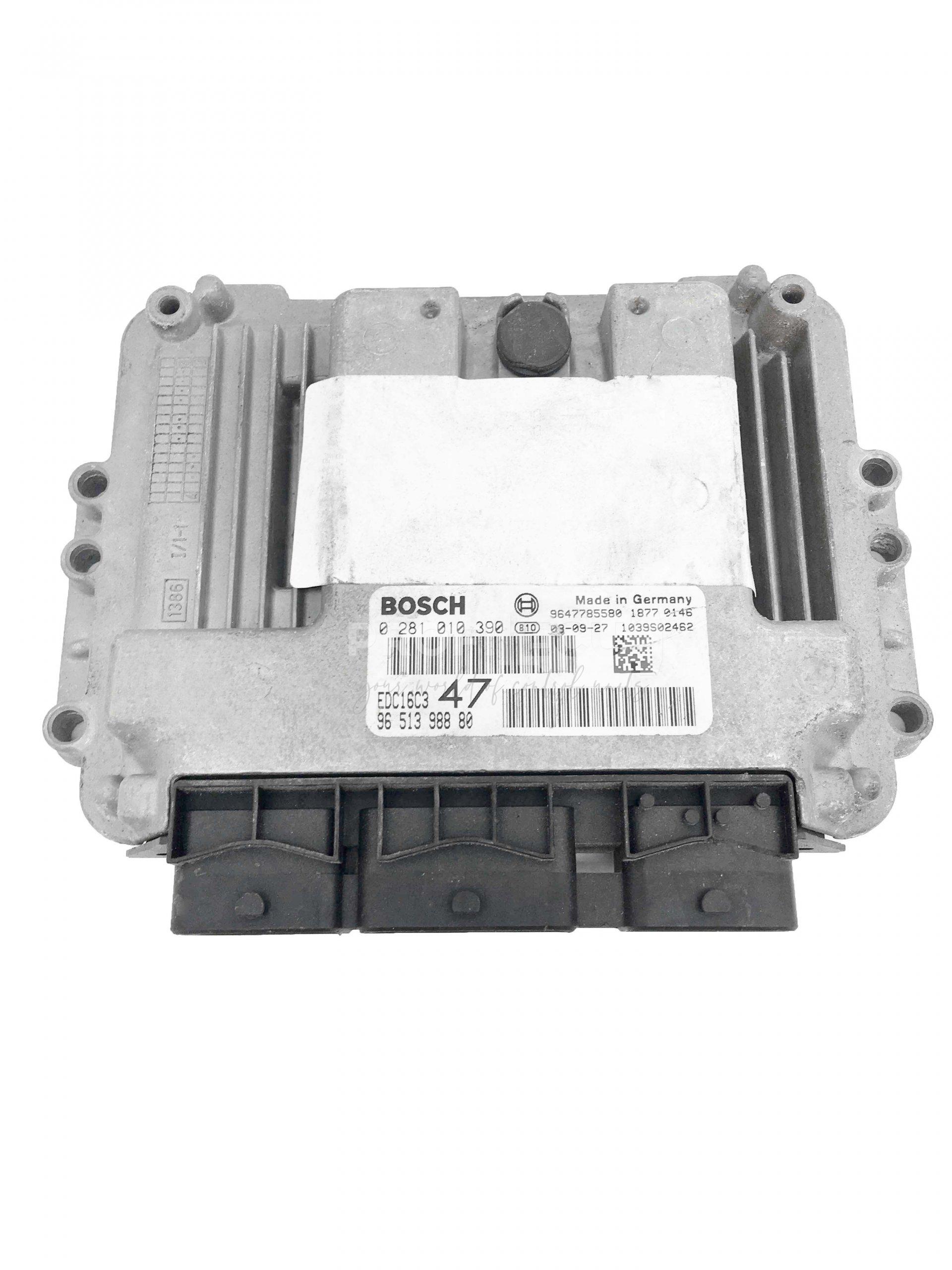 0281010390 9651398880 ECU Řídící jednotka motoru PEUGEOT 307 1.4HDI