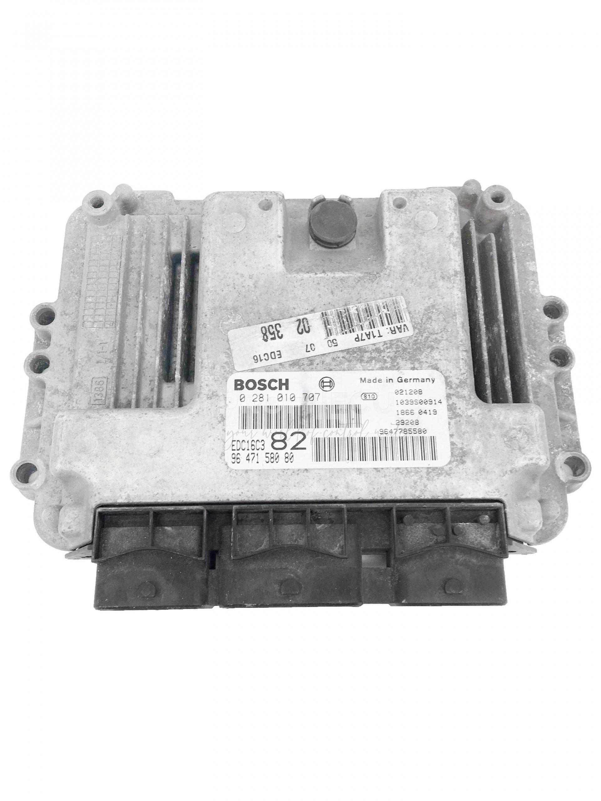 0281010707 9647158080 ECU Řídící jednotka motoru PEUGEOT CITROEN 1.4 HDI 0281010707 9647158080 ECU Řídící jednotka motoru PEUGEOT CITROEN 1.4 HDI