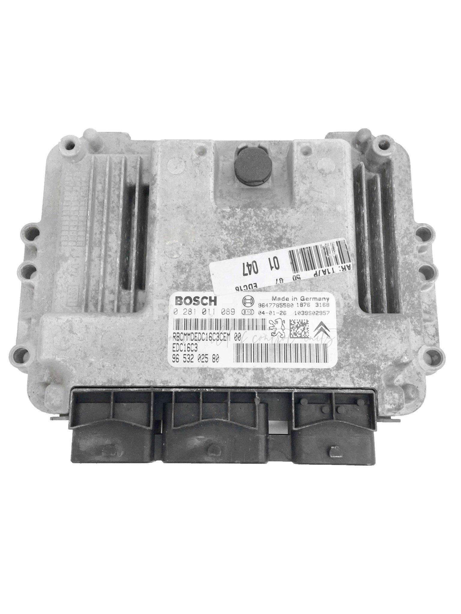 0281011089 9653202580 ECU Řídící jednotka motoru PEUGEOT CITROEN 1.4 HDI 0281011089 9653202580 ECU Řídící jednotka motoru PEUGEOT CITROEN 1.4 HDI