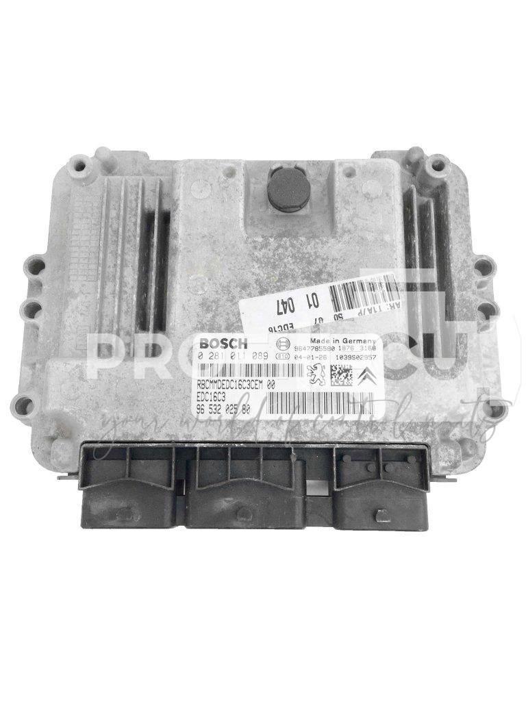 0281011089 9653202580 ECU Řídící jednotka motoru PEUGEOT CITROEN 1.4 HDI