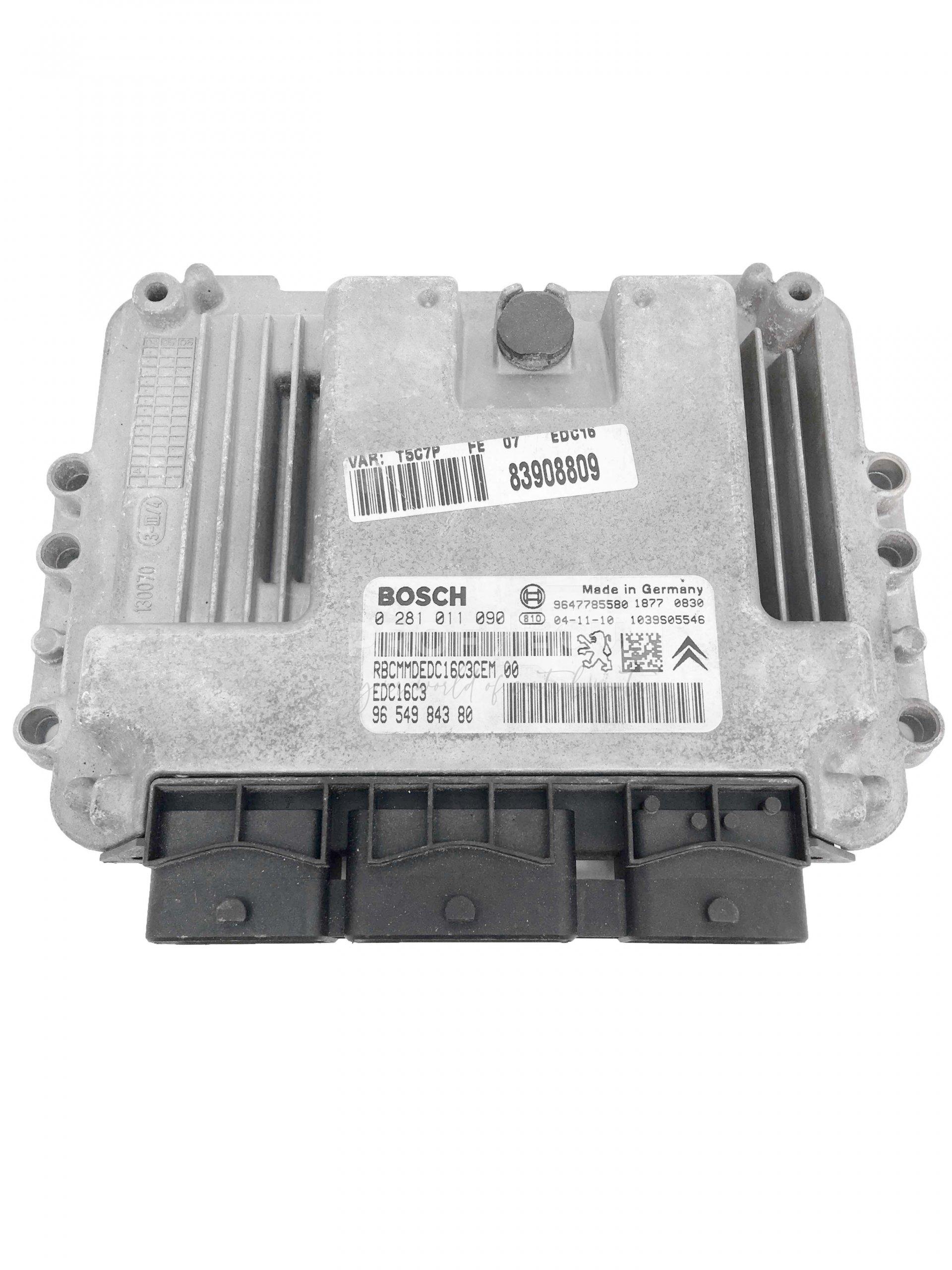 0281011090 9654984380 ECU Řídící jednotka motoru PEUGEOT 0281011090 9654984380 ECU Řídící jednotka motoru PEUGEOT
