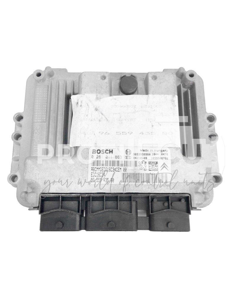 0281011863 9655943580 ECU Řídící jednotka motoru PEUGEOT 307 CITROEN C4