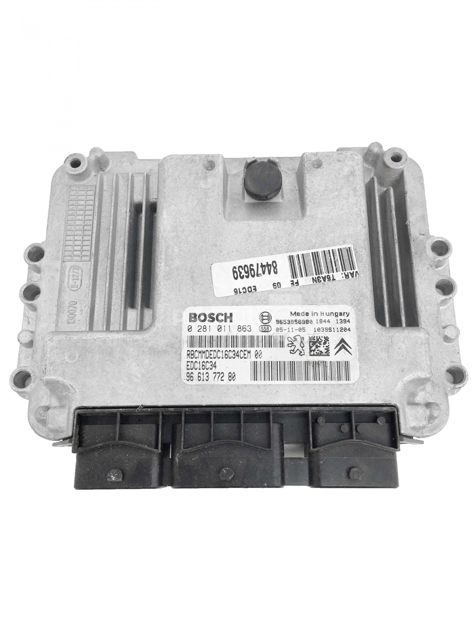 0281011863 96 613 772 80 9661377280 ECU Řídící jednotka motoru CITROEN PEUGEOT 1.6 HDI 0281011863 96 613 772 80 9661377280 ECU Řídící jednotka motoru CITROEN PEUGEOT 1.6 HDI