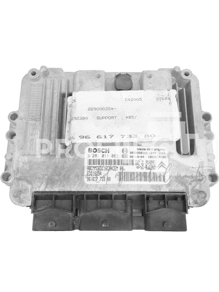 0281011863 9661773380 ECU Řídící jednotka motoru CITROEN PEUGEOT 1.6 HDI
