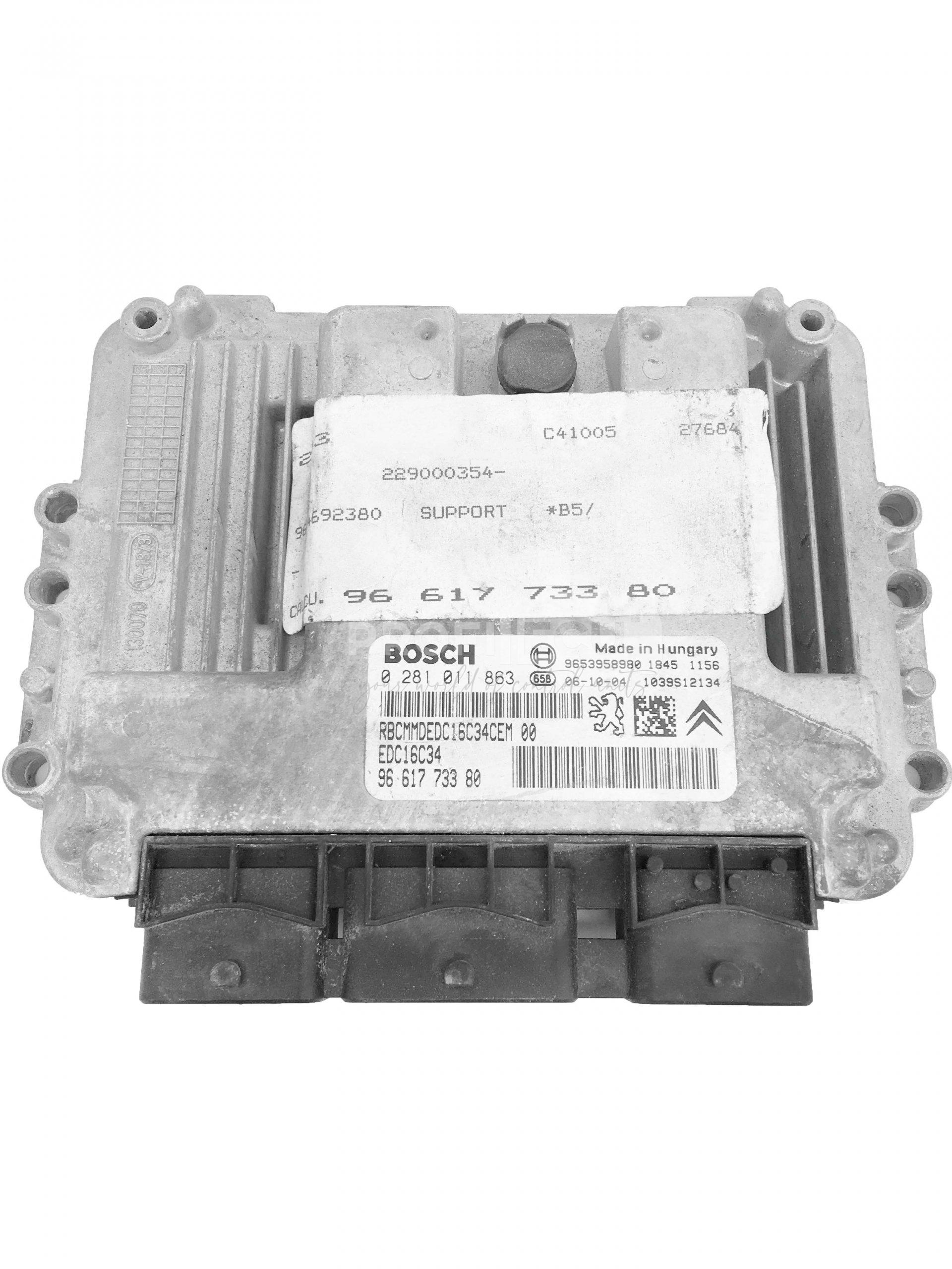 0281011863 9661773380 ECU Řídící jednotka motoru CITROEN PEUGEOT 1.6 HDI 0281011863 9661773380 ECU Řídící jednotka motoru CITROEN PEUGEOT 1.6 HDI