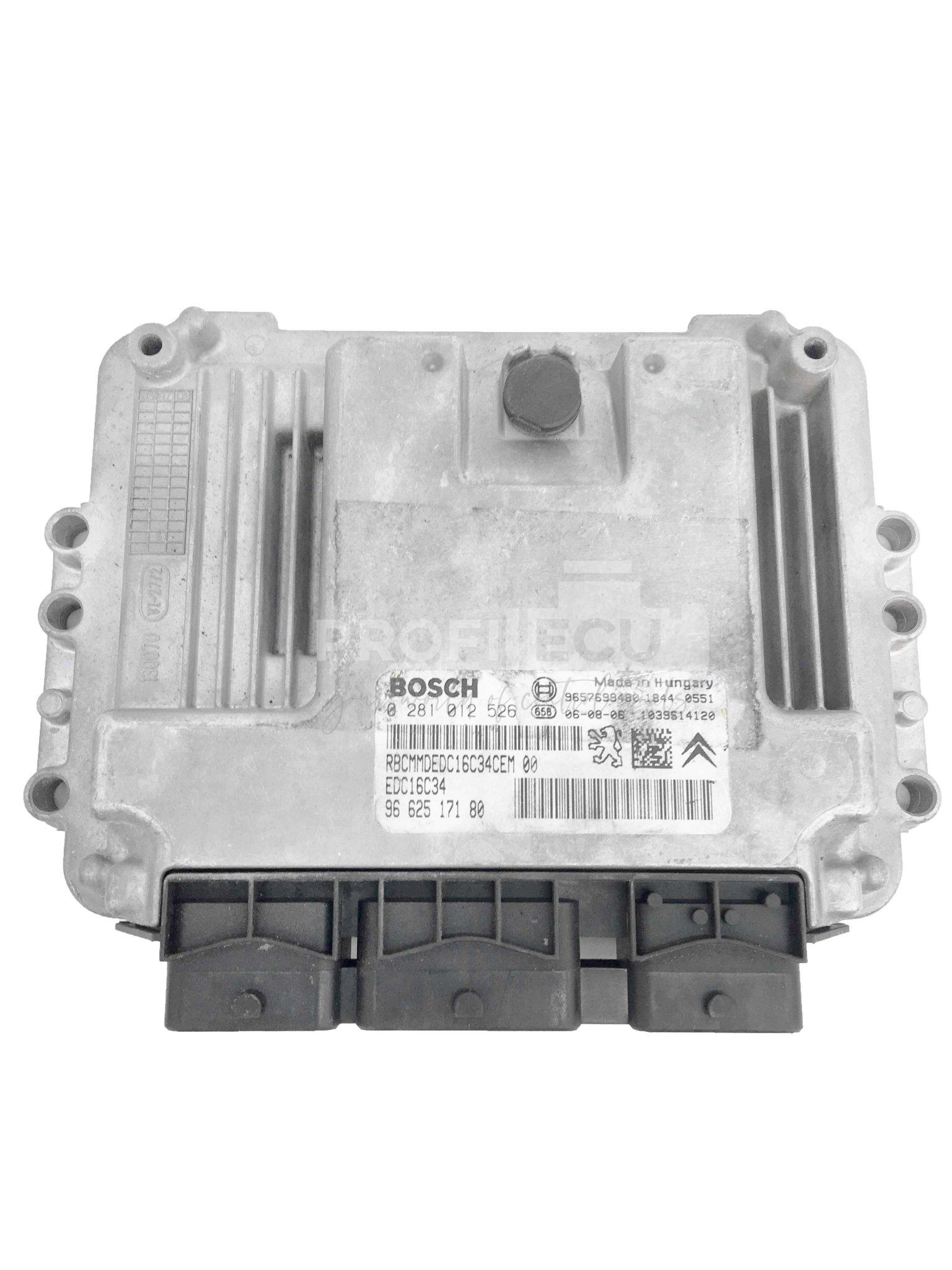 0281012526 9662517180 0 281 012 526 ECU Řídící jednotka motoru PEUGEOT CITROEN 1.4 HDI