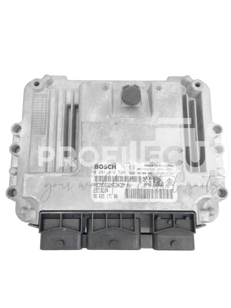 0281012526 9662517180 0 281 012 526 ECU Řídící jednotka motoru PEUGEOT CITROEN 1.4 HDI