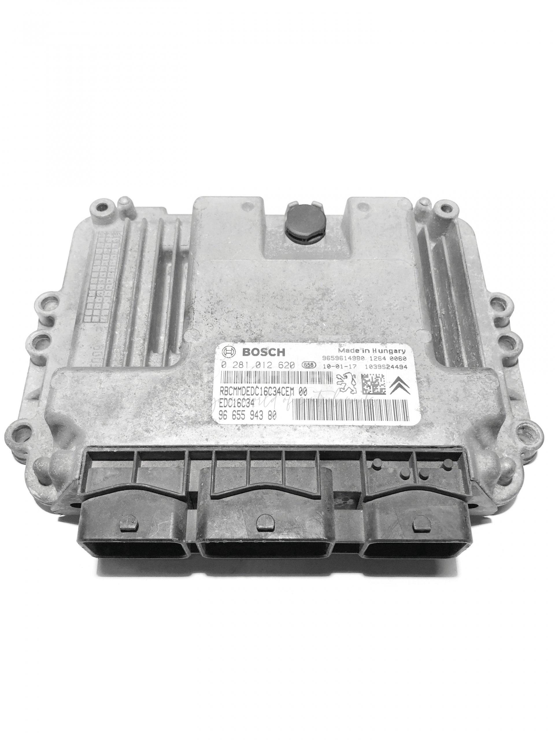 0281012620 9665594380 0 281 012 620 ECU Řídící jednotka motoru CITROEN PEUGEOT 1.6 HDI
