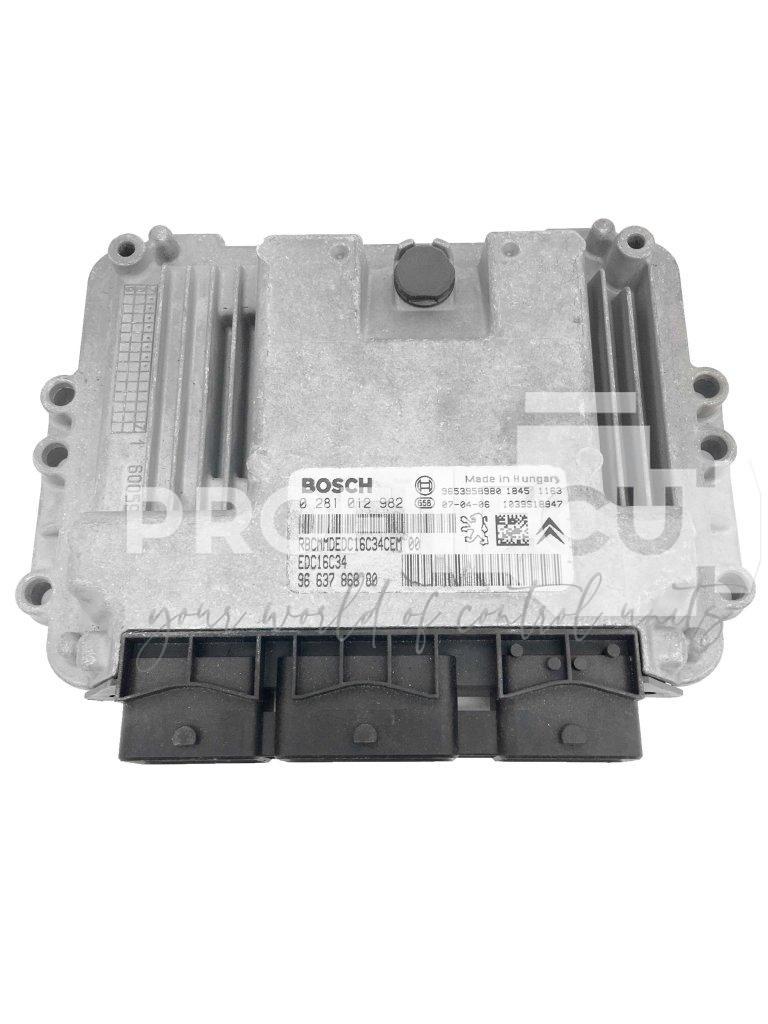 0281012982 9663786880 0 281 012 982 ECU Řídící jednotka motoru CITROEN JUMPY 1.6HDI