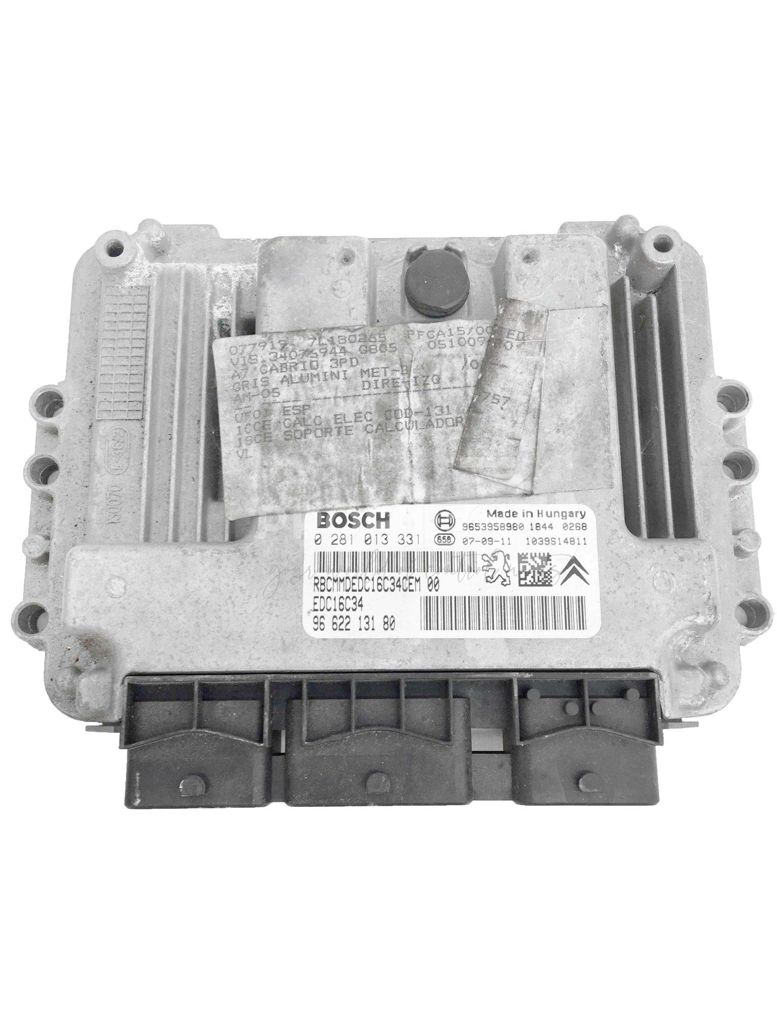 0281013331 9662213180 0 281 013 331 ECU Řídící jednotka motoru CITROEN C4 PEUGEOT 307