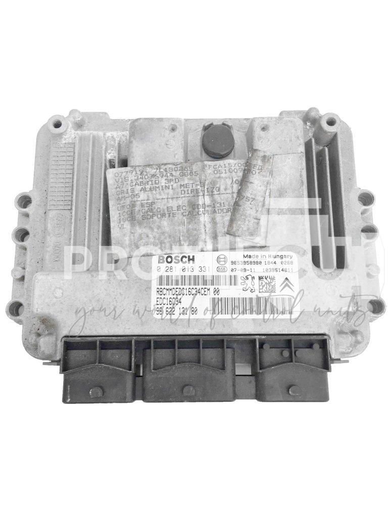 0281013331 9662213180 0 281 013 331 ECU Řídící jednotka motoru CITROEN C4 PEUGEOT 307