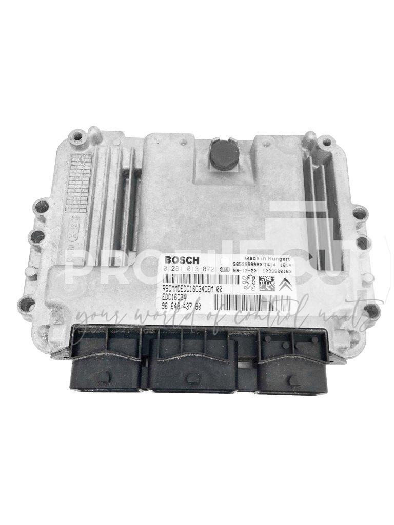0 281 013 872 0281013872 9664843780 ECU Řídící jednotka motoru CITROEN PEUGEOT 1.6 HDI