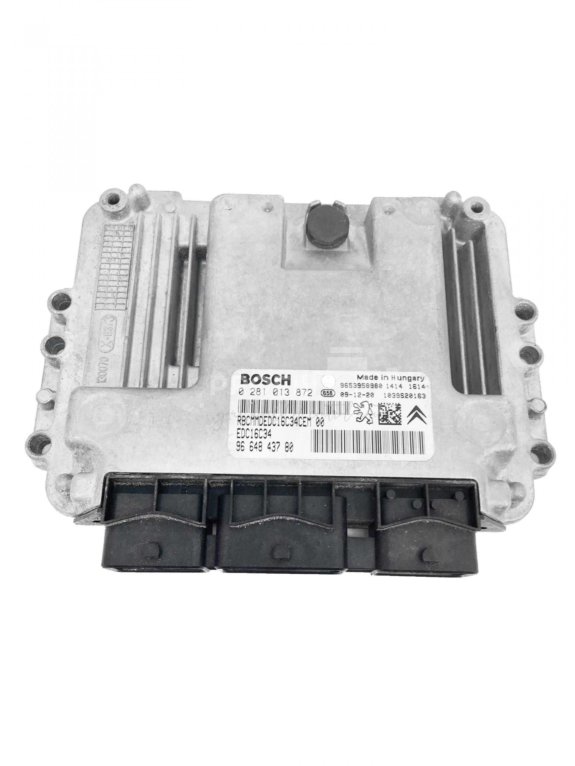 0 281 013 872 0281013872 9664843780 ECU Řídící jednotka motoru CITROEN PEUGEOT 1.6 HDI 0 281 013 872 0281013872 9664843780 ECU Řídící jednotka motoru CITROEN PEUGEOT 1.6 HDI