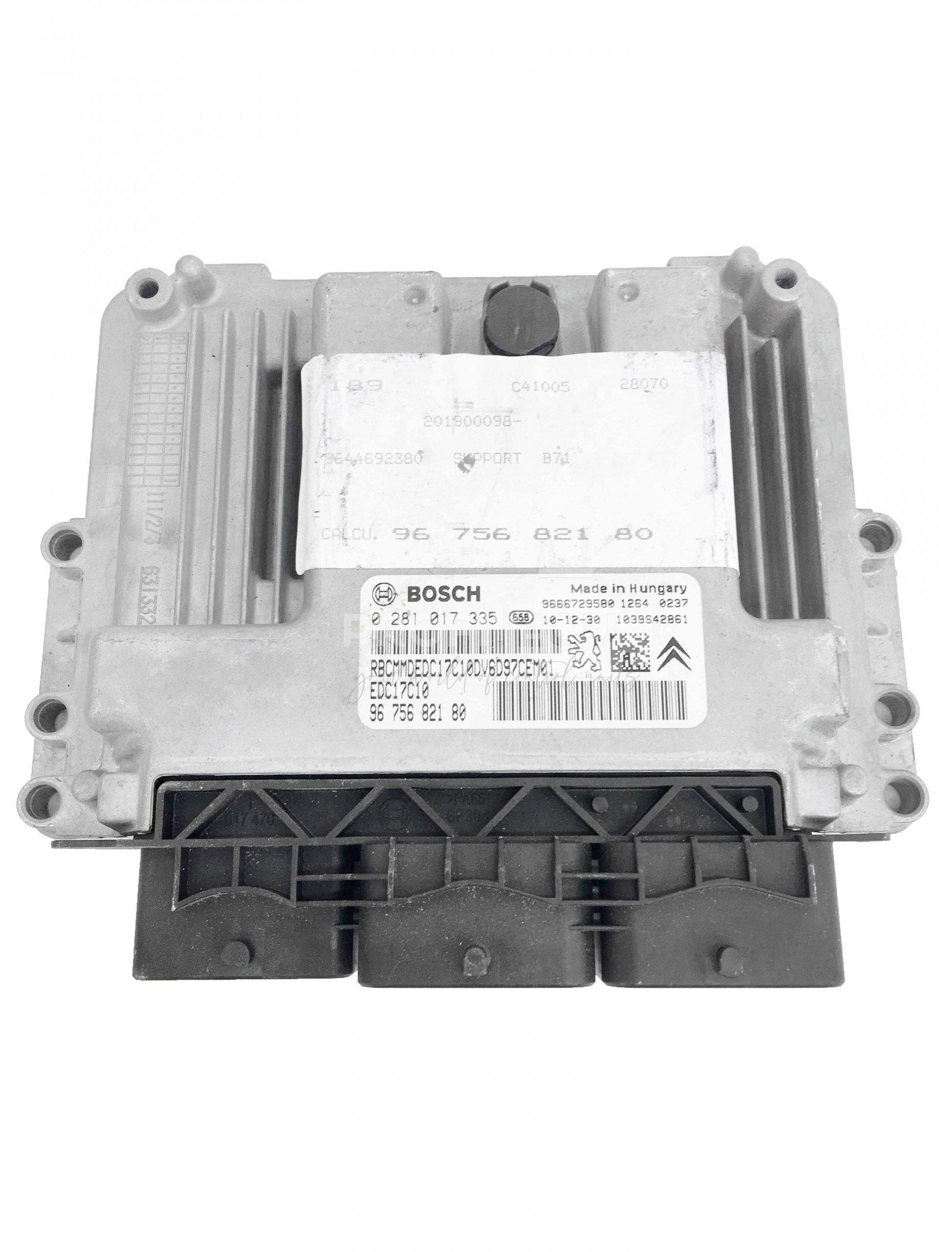 0 281 017 335 0281017335 9675682180 ECU Řídící jednotka motoru CITROEN PEUGEOT 0 281 017 335 0281017335 9675682180 ECU Řídící jednotka motoru CITROEN PEUGEOT