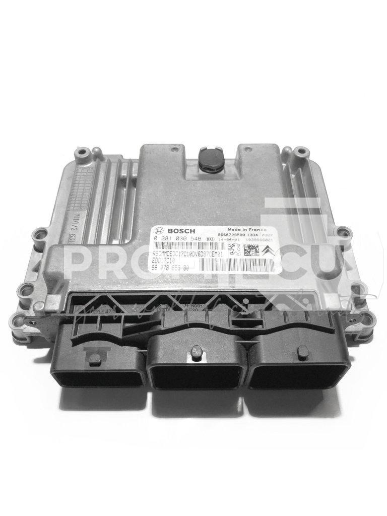 0281030546 9807885980 ECU Řídící jednotka motoru CITROEN PEUGEOT 1.6 HDI