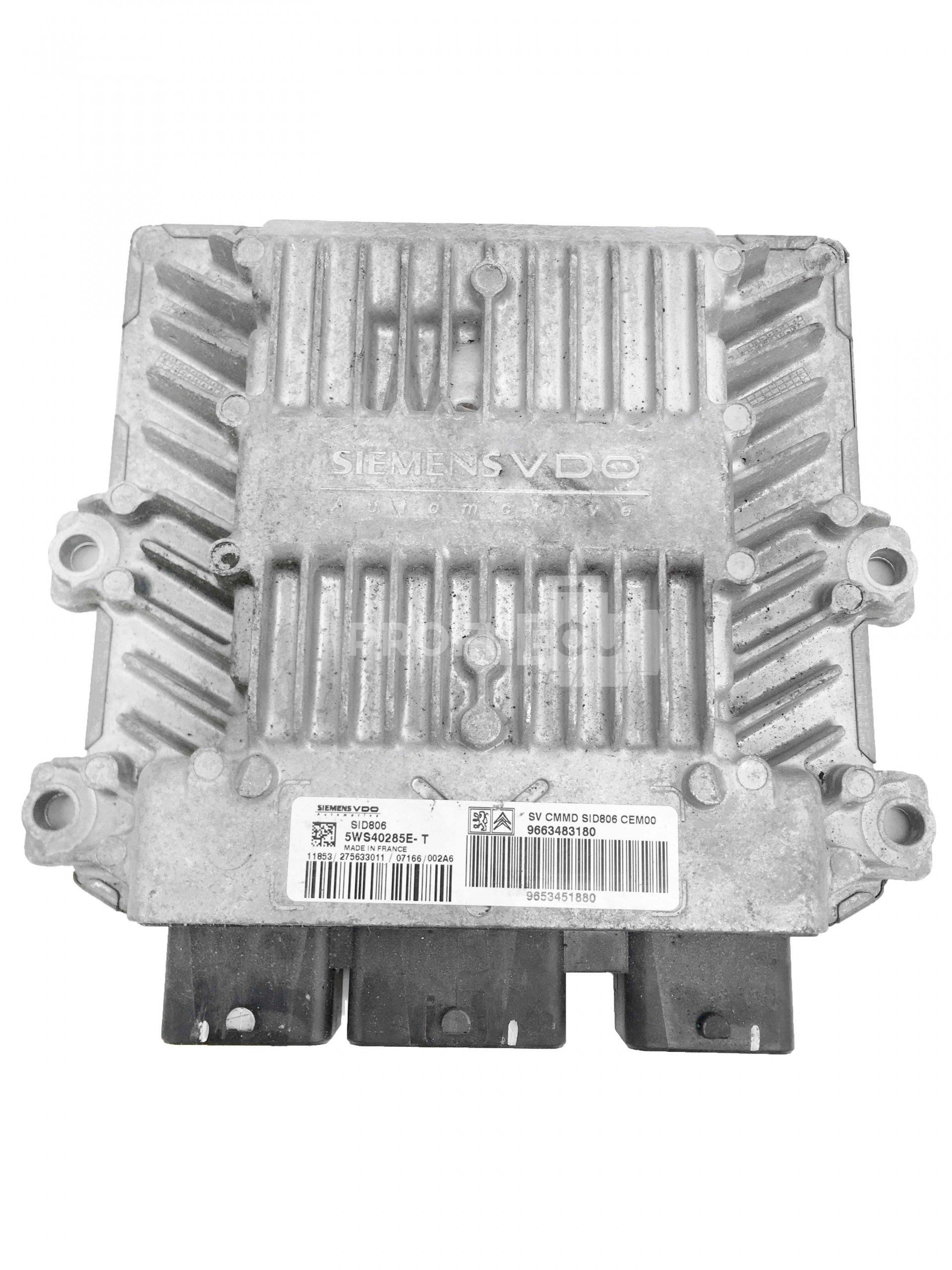 5WS40285E-T 9653451880 9663483180 ECU Řídící jednotka motoru CITROEN