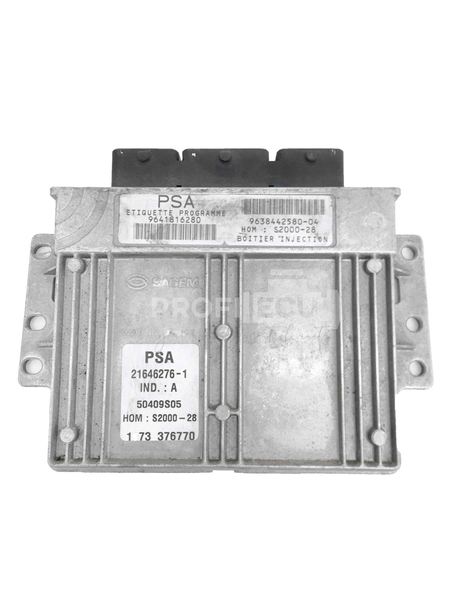 9641816280 9638442580-04 ECU Řídící jednotka motoru PEUGEOT