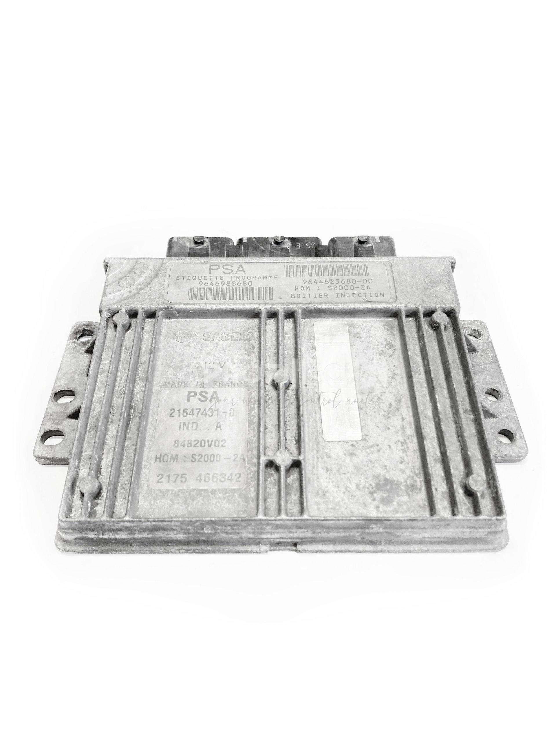 9646988680 9644625680 ECU Řídící jednotka motoru PEUGEOT 206