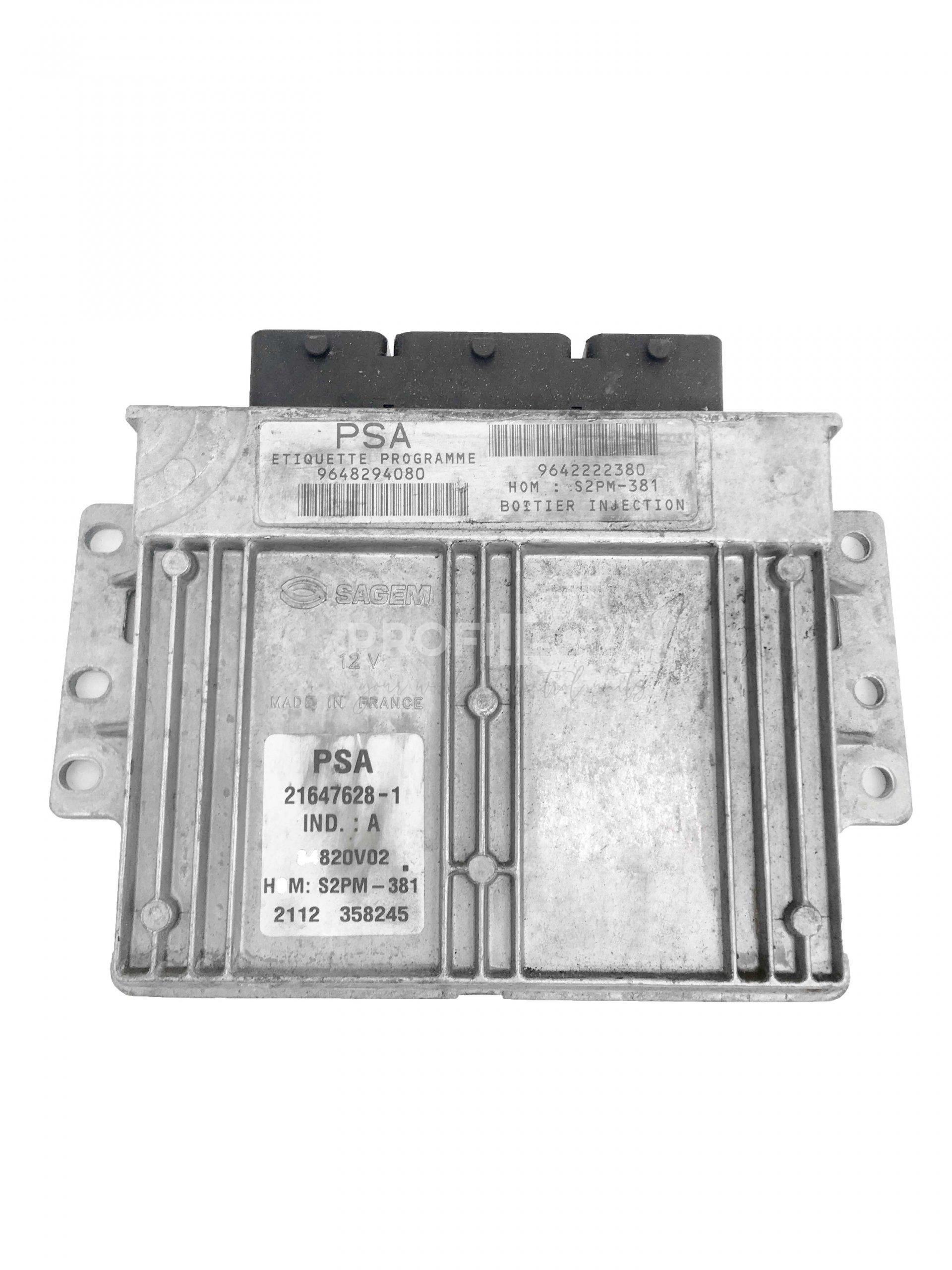 9648294080 9642222380 ECU Řídící jednotka motoru PEUGEOT CITROEN