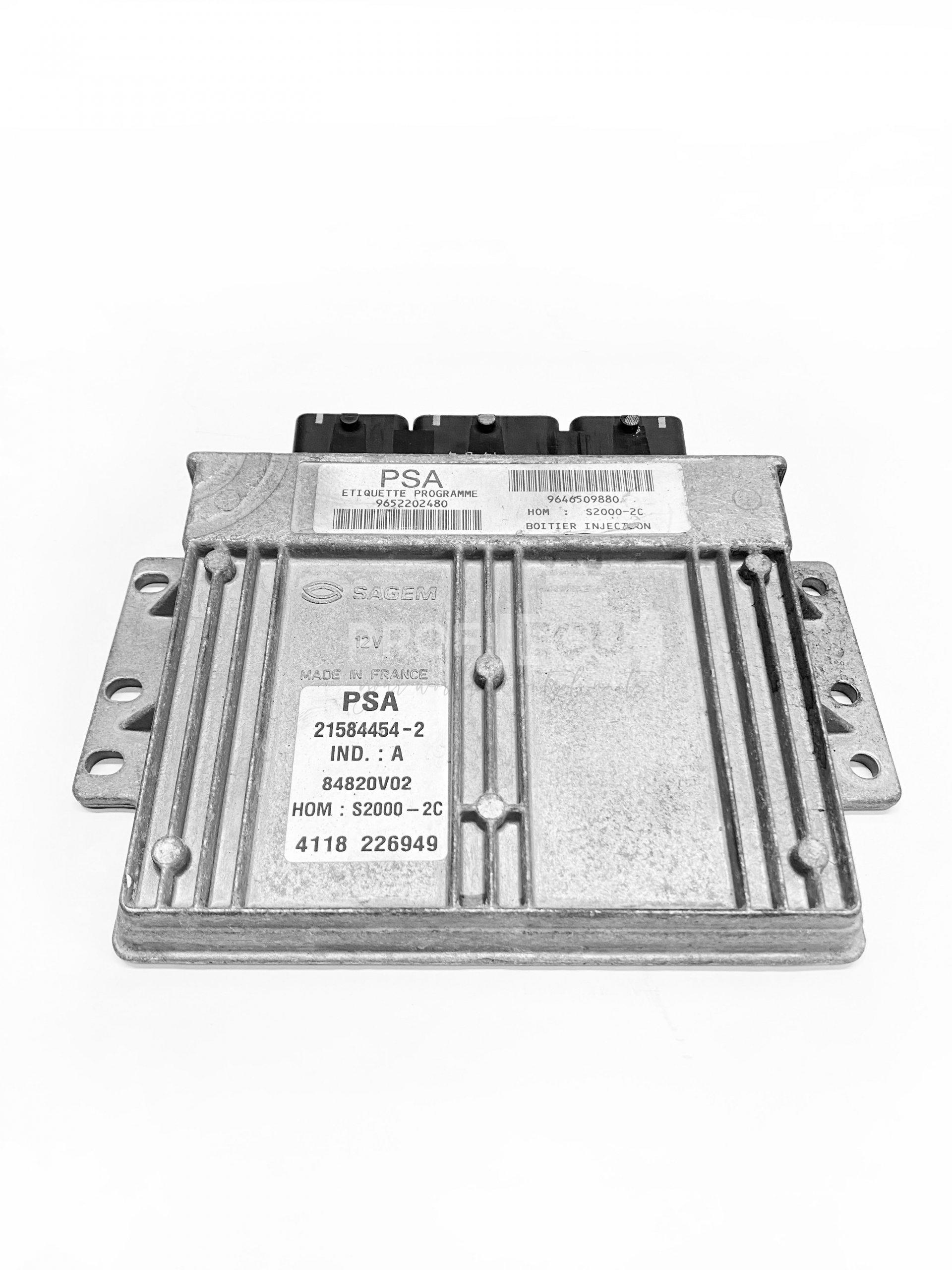 9652202480 9646509880 ECU Řídící jednotka motoru CITROEN XSARA II 9652202480 9646509880 ECU Řídící jednotka motoru CITROEN XSARA II
