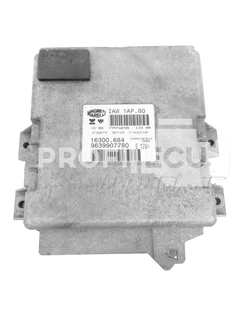 IAW1AP80 16300.684 9639907780 ECU Řídící jednotka motoru PEUGEOT 206