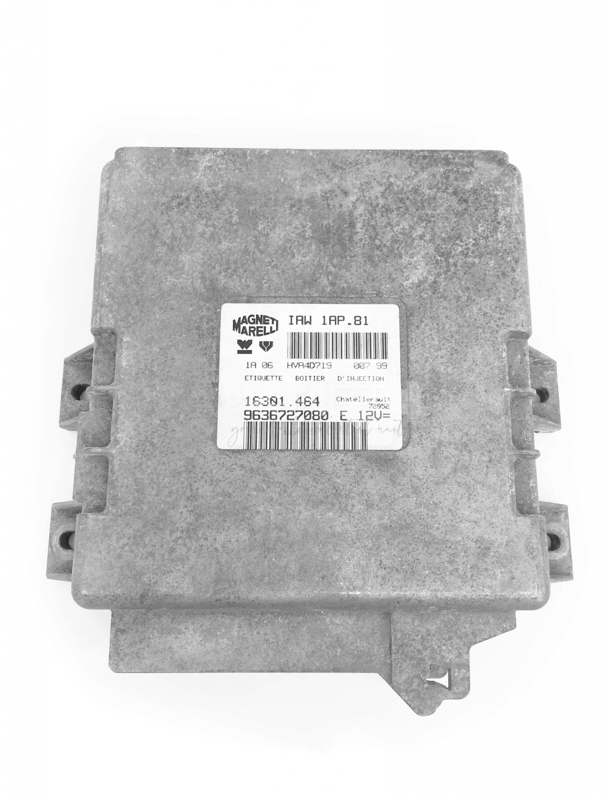 IAW1AP81 16301.464 9636727080 ECU Řídící jednotka motoru PEUGEOT