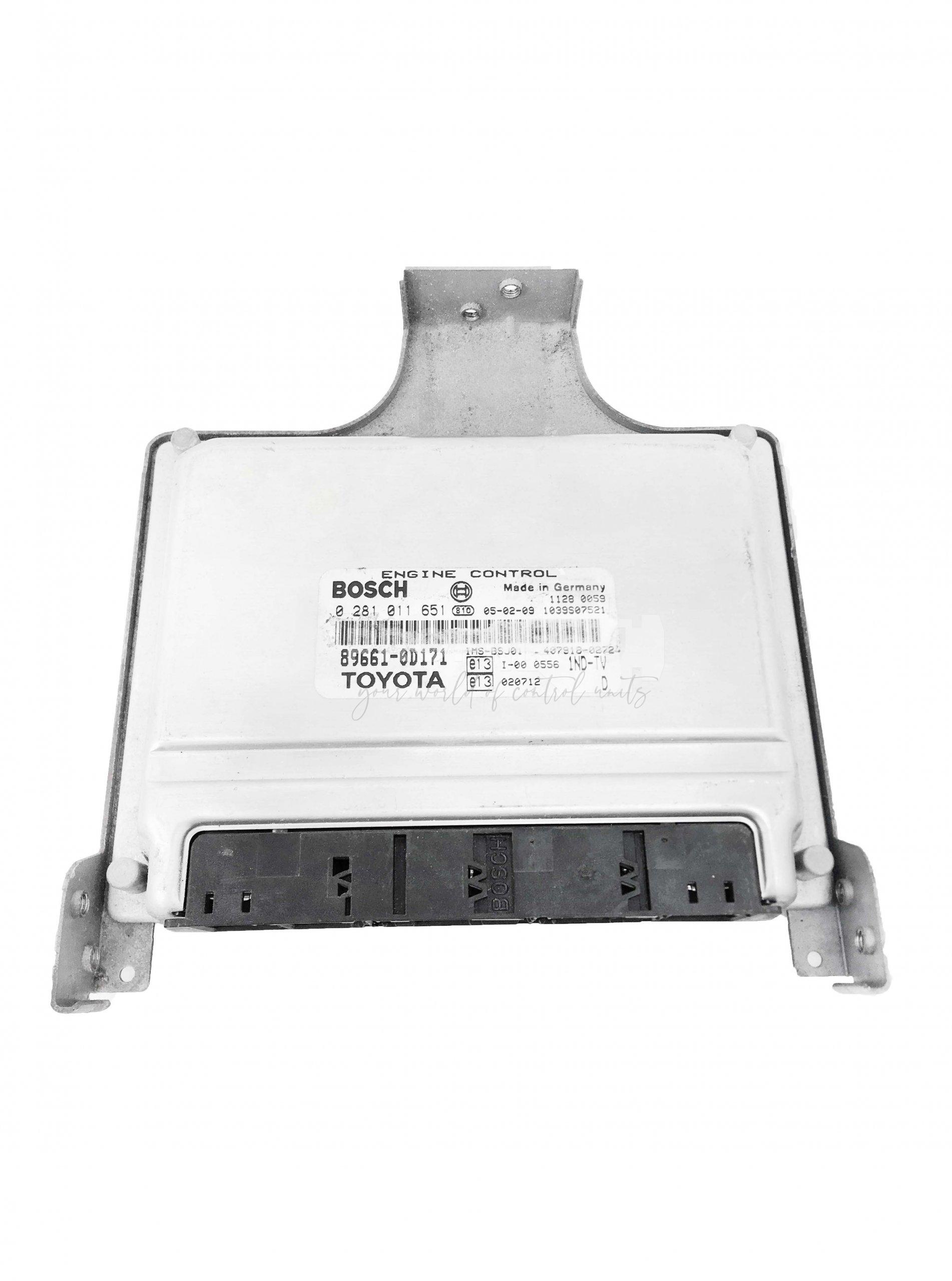 89661-0D171 0281011651 ECU Řídící jednotka motoru TOYOTA YARIS 1.4