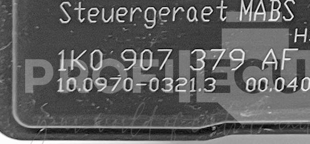 Štítek jednotky: 1K0614117AC, 1K0907379AF, 10.0207-0137.4, 10.0970-0321.3