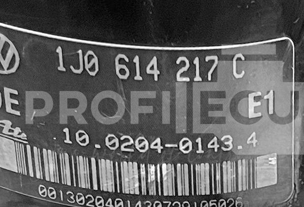 Štítek jednotky: 1J0614217C, 1J0907379H, 10.0204-0143.4, 10.0949-0341.3