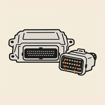 Ilustrační obrázek: Motor běží špatně nebo nenaskočí a v konektorech jednotky je voda a koroze