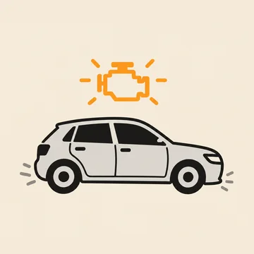 Ilustrační obrázek: Motor cuká, svítí kontrolka motoru a diagnostika hlásí obvod vstřikovače