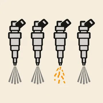 Ilustrační obrázek: Motor jede v nouzovém režimu a jeden válec dostává špatně palivo