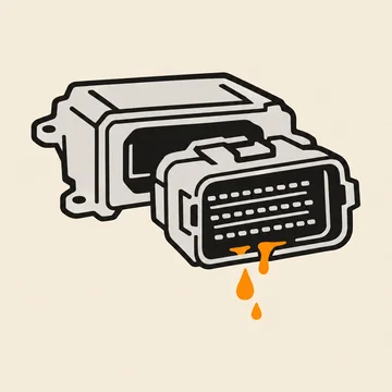 Ilustrační obrázek: Motor přestane startovat a v konektoru jednotky motoru je olej