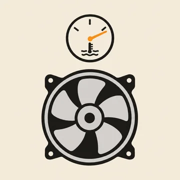 Ilustrační obrázek: Ručička teploty ukazuje nesmysly a ventilátor chladiče nesepne