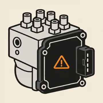 Ilustrační obrázek: Svítí ABS, ESP a kontrolka brzd, diagnostika hlásí chybu jednotky