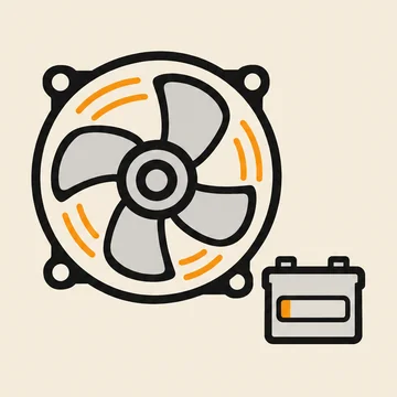 Ilustrační obrázek: Ventilátor chlazení se sám rozběhne i u studeného motoru a vybije baterii