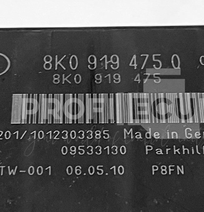 Štítek jednotky: 8K0919475Q, 8K0919475, 09533130