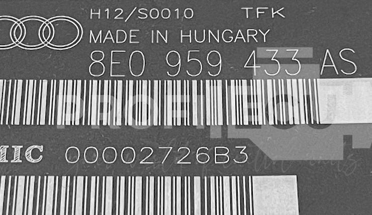 Štítek jednotky: 8E0959433AS, 00002726B3