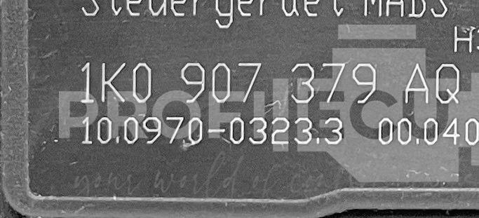 Štítek jednotky: 1K0614117AJ, 1K0907379AQ, 10.0207-0161.4, 10.0970-0323.3