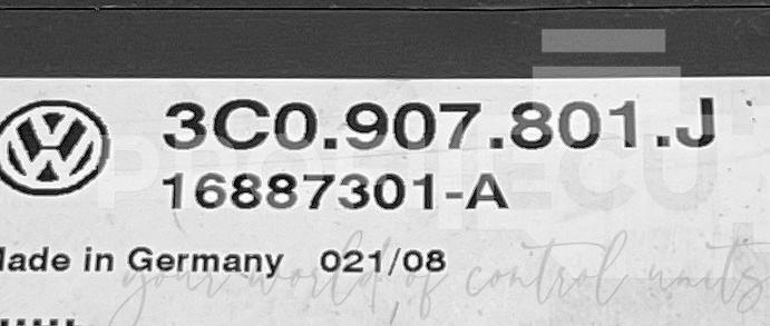 Štítek jednotky: 3C0907801J, 16887301-A