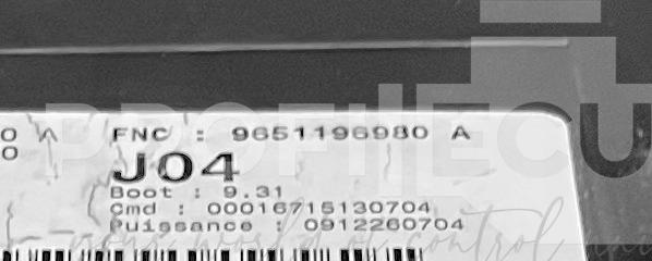 Štítek jednotky: 9651197680, 9651196980, A12121