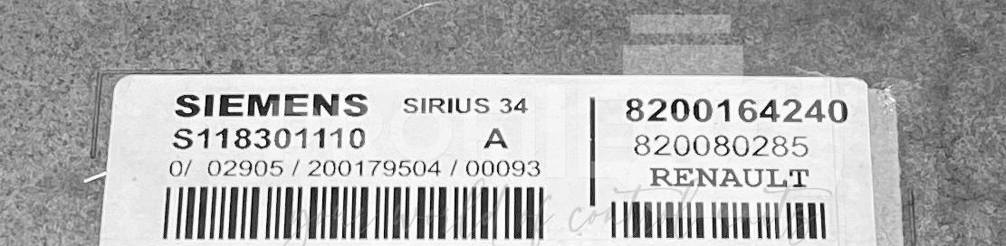 Štítek jednotky: 8200164240, S118301110