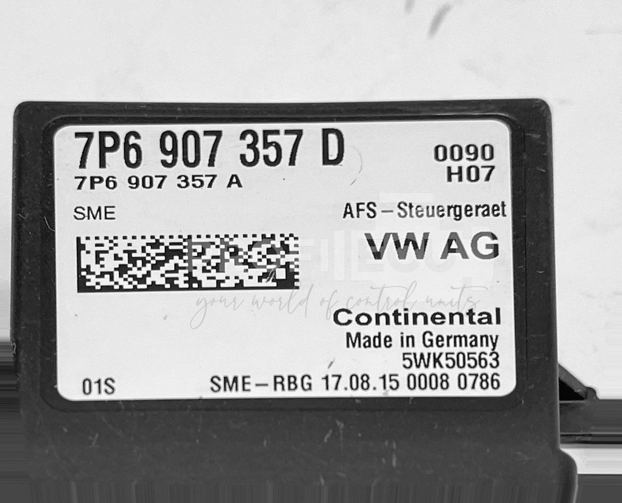 Štítek jednotky: 7P6907357D, 7P6907357A, 5WK50563