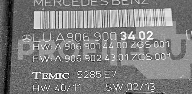 Štítek jednotky: A9069003402, A9069014400, A9069024301