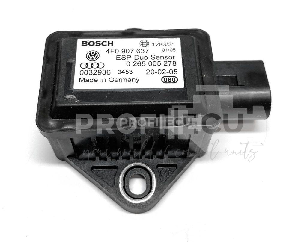4F0907637 Snímač stáčivosti a zrychlení ESP Bosch, Audi A6 C6