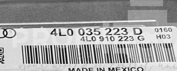 Štítek jednotky: 4L0035223D, 4L0910223G