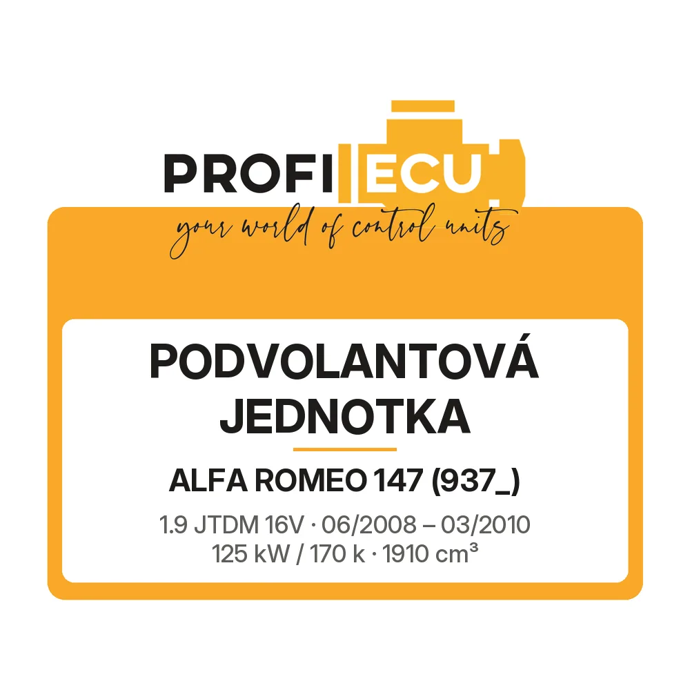 Etiketa ProfiECU: Podvolantová jednotka pro Alfa Romeo 147 1.9 JTDM 16V 125 kW