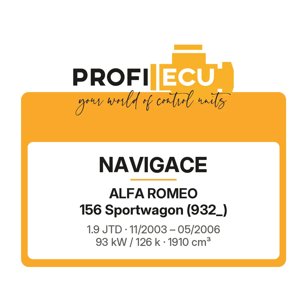 Etiketa ProfiECU: Navigace pro Alfa Romeo 156 Sportwagon 1.9 JTD 93 kW